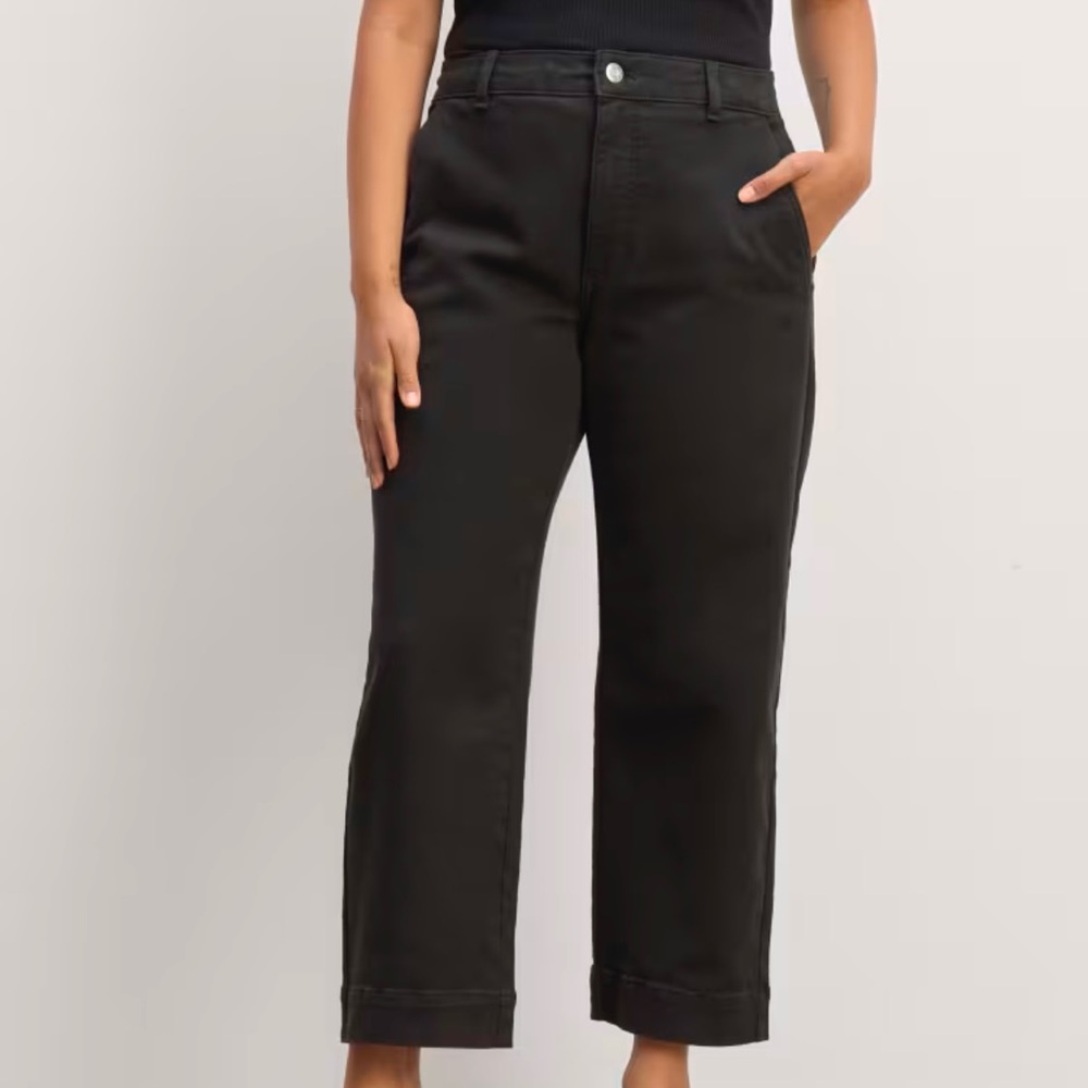 Everlane Straight Leg Crop Black jeans